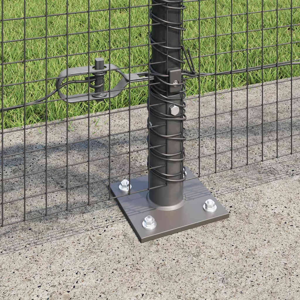 vidaXL Welded Wire Fence with Concrete Base 10 x 1 m PVC-Coated Steel 4