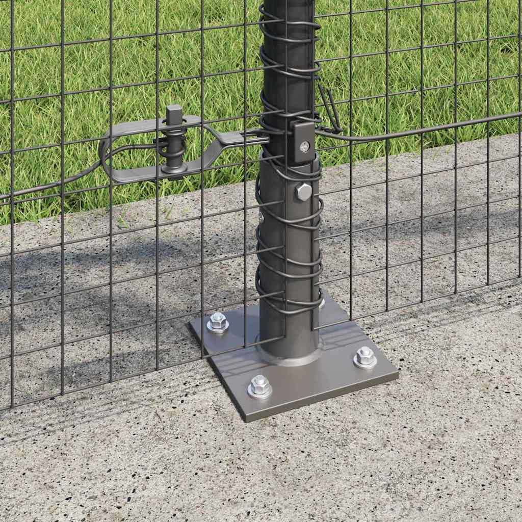 vidaXL Welded Wire Fence with Concrete Base 10 x 1 m PVC-Coated Steel 4