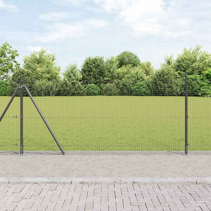vidaXL Welded Wire Fence with Concrete Base 10 x 1 m PVC-Coated Steel 1