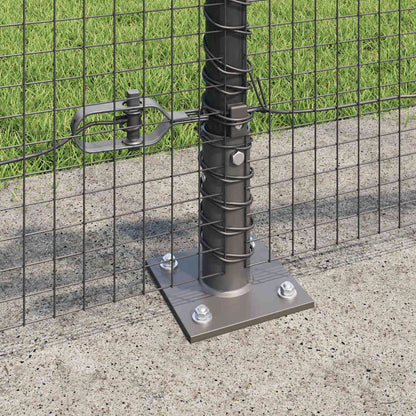 vidaXL Welded Wire Fence with Concrete Base 25 x 0.5 m Grey Mesh 4