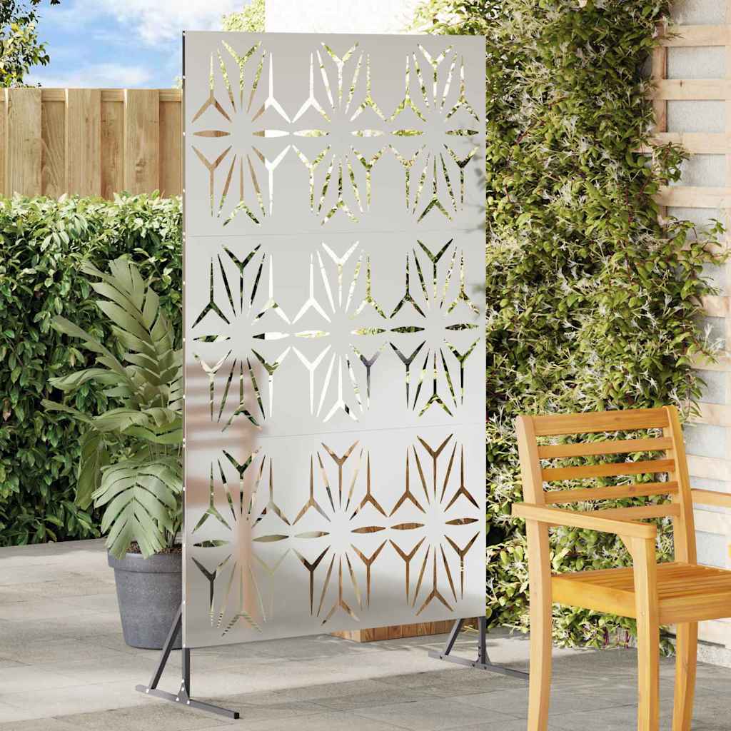vidaXL Privacy Screen 100 x 50 x 180 cm Galvanised Steel Silver 1