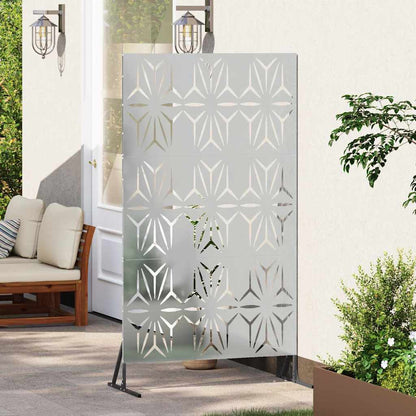 vidaXL Privacy Screen 100 x 50 x 180 cm Galvanised Steel Silver 3
