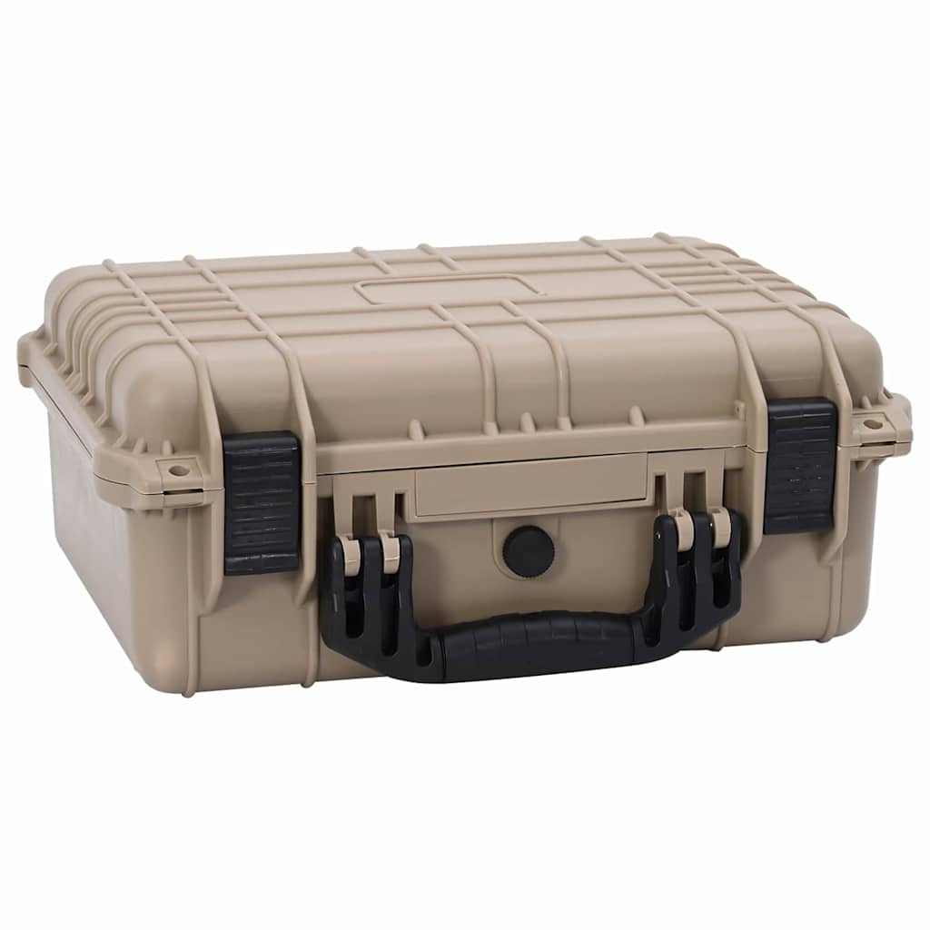 vidaXL Hard Luggage Case with Storage Sand 40.5 x 33 x 17.5 cm 1