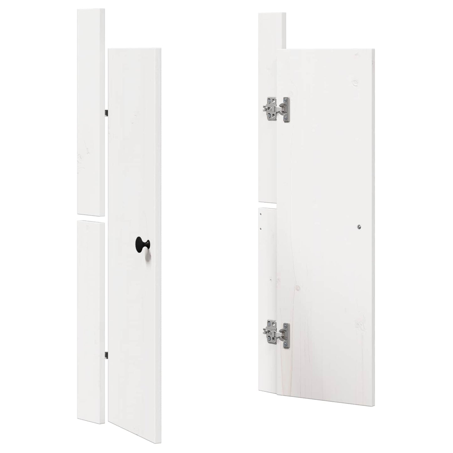 vidaXL Kitchen Door MEPPEL 2 pcs White 50 x 9 x 82 cm Solid Pine wood 4