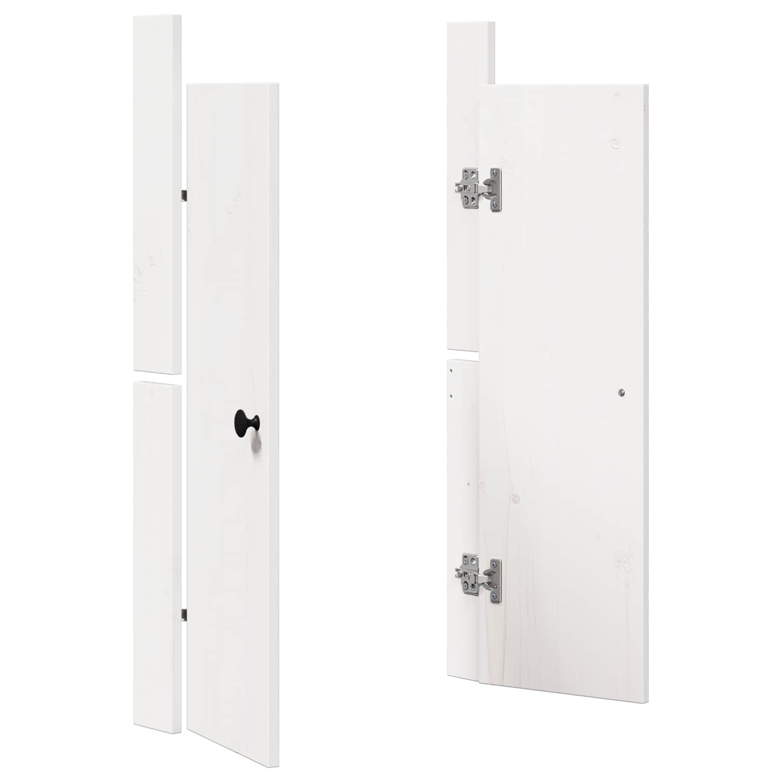 vidaXL Kitchen Door MEPPEL 2 pcs White 50 x 9 x 82 cm Solid Pine wood 4