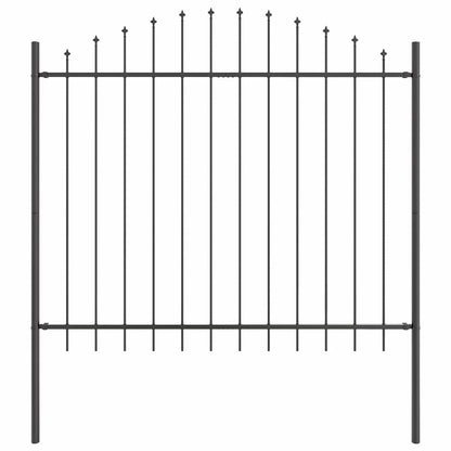 vidaXL Garden Fence WOERDEN 170 x 190 cm Powder-Coated Steel Grey 2