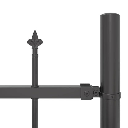 vidaXL Garden Fence WOERDEN 170 x 215 cm Powder-Coated Steel Grey 6