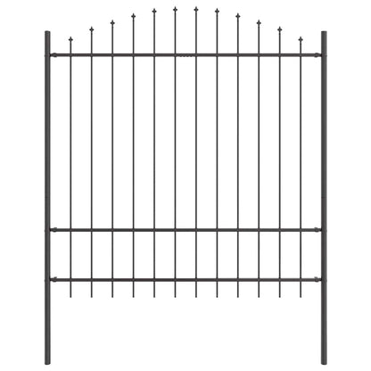 vidaXL Garden Fence WOERDEN 170 x 215 cm Powder-Coated Steel Grey 2