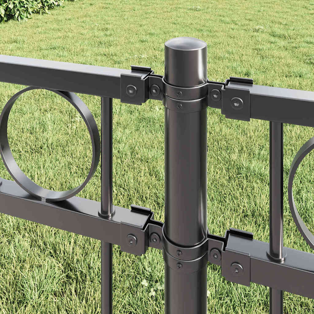 vidaXL Fence Element ASSEN 170 x 130 cm Steel Grey 3