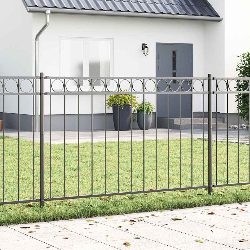 vidaXL Fence Element ASSEN 170 x 130 cm Steel Grey 1