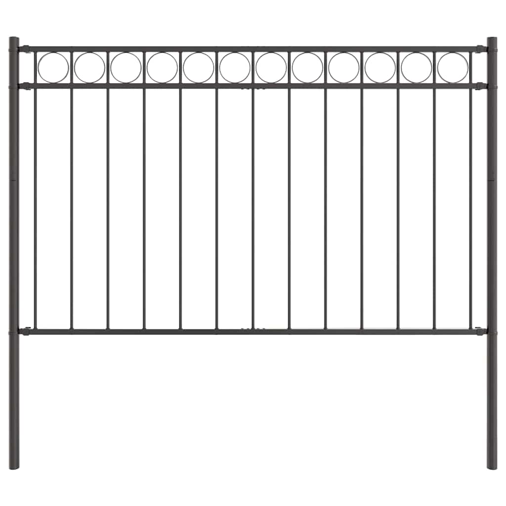 vidaXL Fence Element ASSEN 170 x 130 cm Steel Grey 2