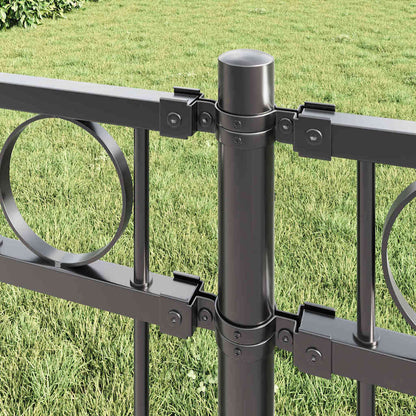 vidaXL Fence Element ASSEN 170 x 150 cm Steel Grey 3
