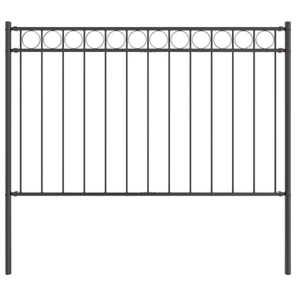 vidaXL Fence Element ASSEN 170 x 150 cm Steel Grey 2