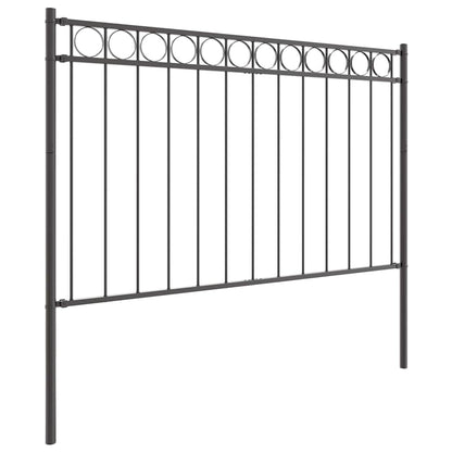 vidaXL Fence Element ASSEN 170 x 150 cm Steel Grey 4