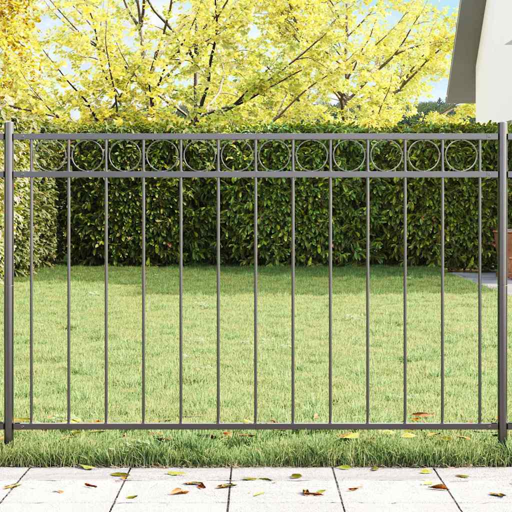 vidaXL Fence Element ASSEN 170 x 100 cm Steel Grey 1