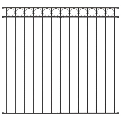 vidaXL Fence Element ASSEN 170 x 120 cm Steel Grey 2