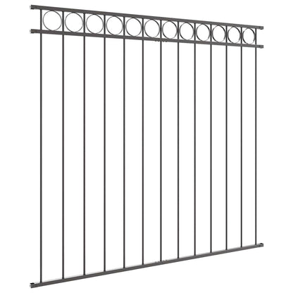 vidaXL Fence Element ASSEN 170 x 120 cm Steel Grey 4
