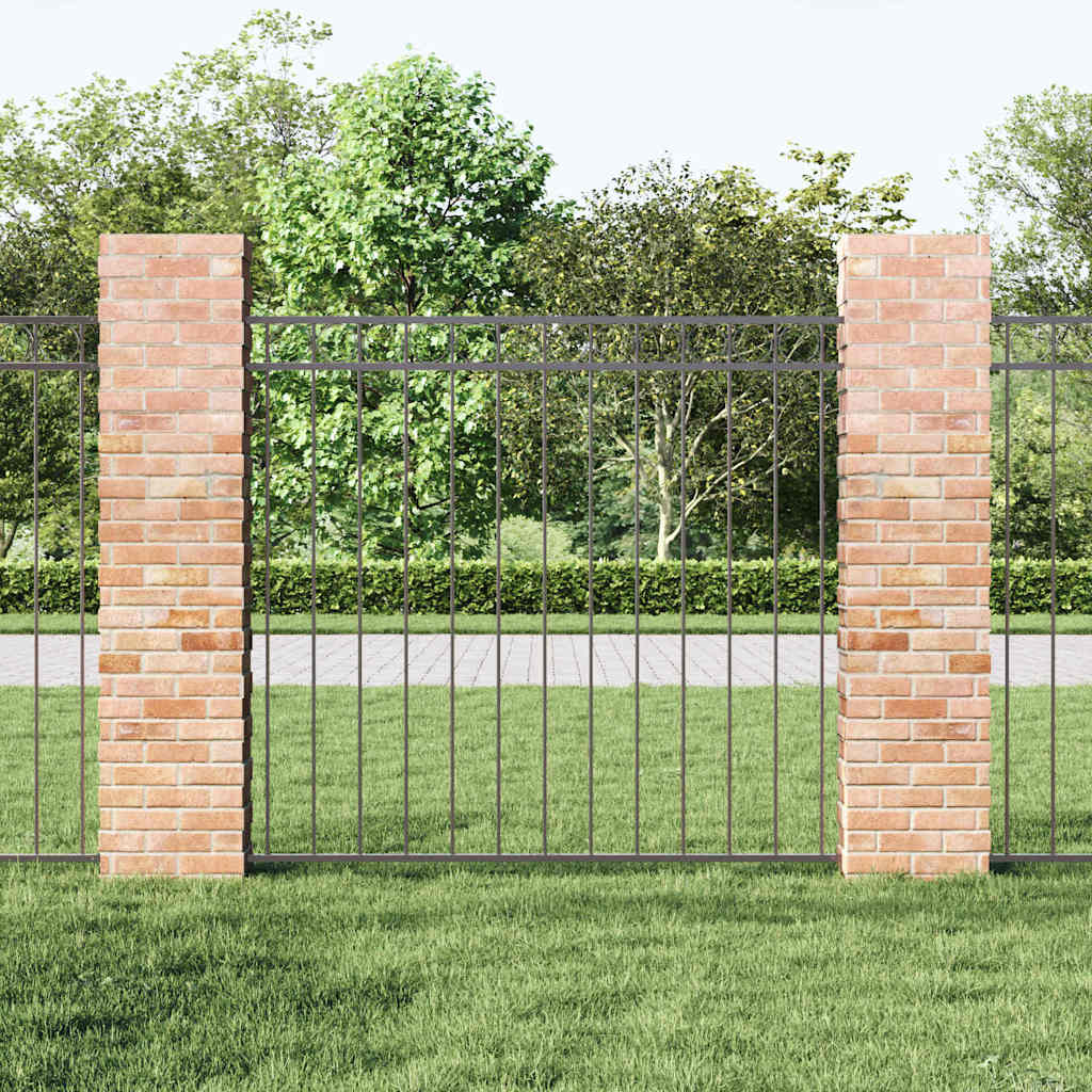 vidaXL Fence Element ASSEN 170 x 150 cm Steel Grey 3