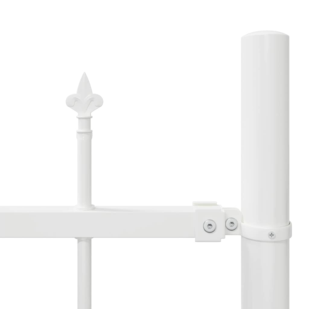 vidaXL Garden Fence WOERDEN 170 x 140 cm Powder-Coated Steel White 6