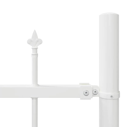 vidaXL Garden Fence WOERDEN 170 x 140 cm Powder-Coated Steel White 6