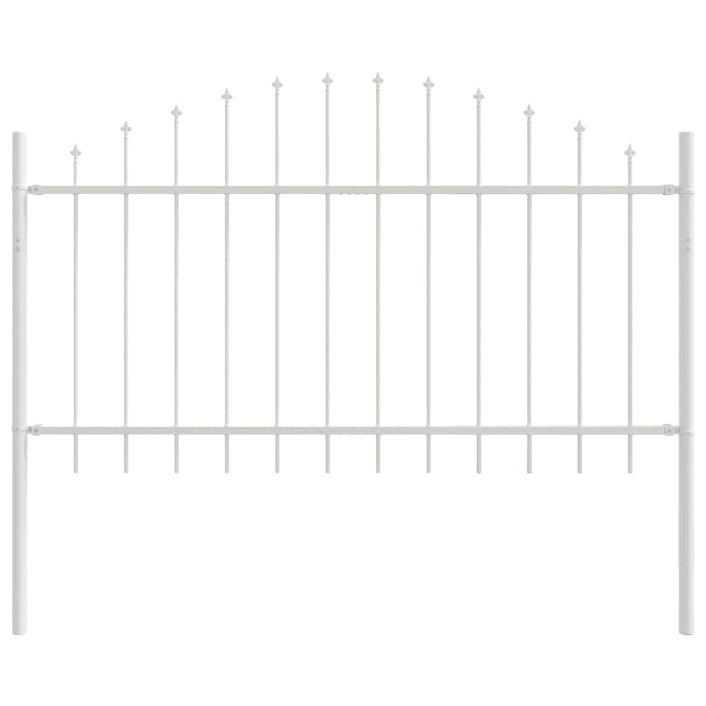 vidaXL Garden Fence WOERDEN 170 x 140 cm Powder-Coated Steel White 2