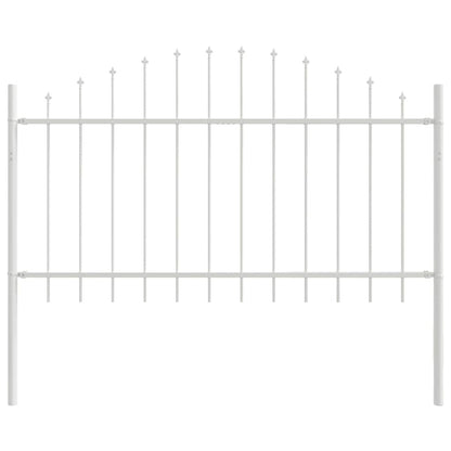 vidaXL Garden Fence WOERDEN 170 x 140 cm Powder-Coated Steel White 2