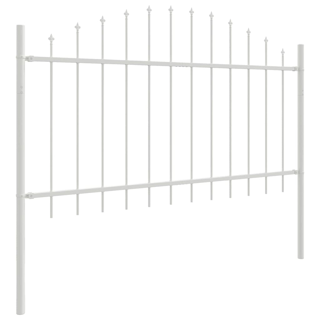 vidaXL Garden Fence WOERDEN 170 x 140 cm Powder-Coated Steel White 4