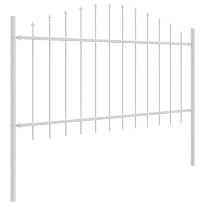 vidaXL Garden Fence WOERDEN 170 x 140 cm Powder-Coated Steel White 4