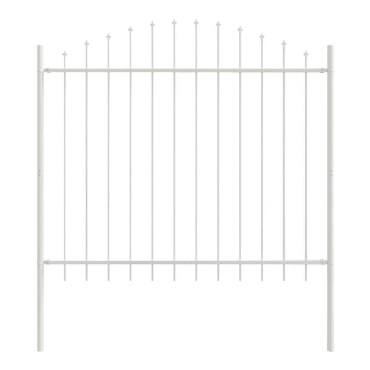 Garden Fence WOERDEN Powder-Coated Steel White Height