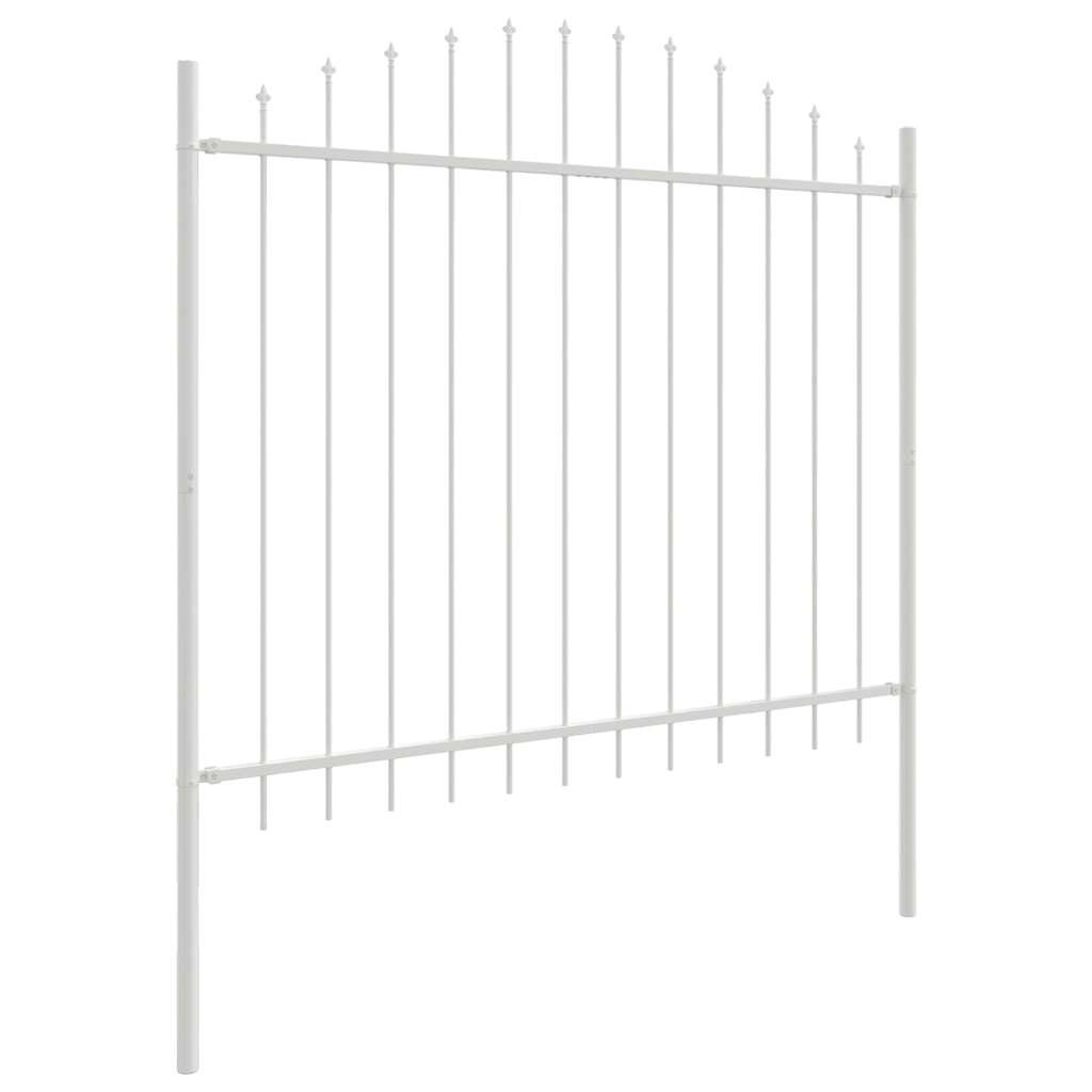 vidaXL Garden Fence WOERDEN 170 x 165 cm Powder-Coated Steel White 4