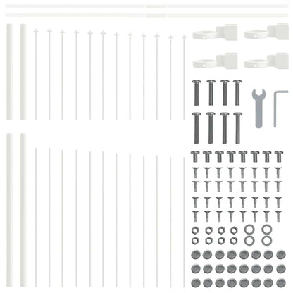 vidaXL Garden Fence WOERDEN 170 x 165 cm Powder-Coated Steel White 5