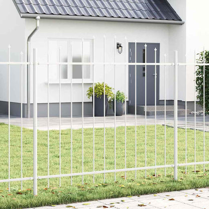 vidaXL Garden Fence WOERDEN 170 x 190 cm Powder-Coated Steel White 1