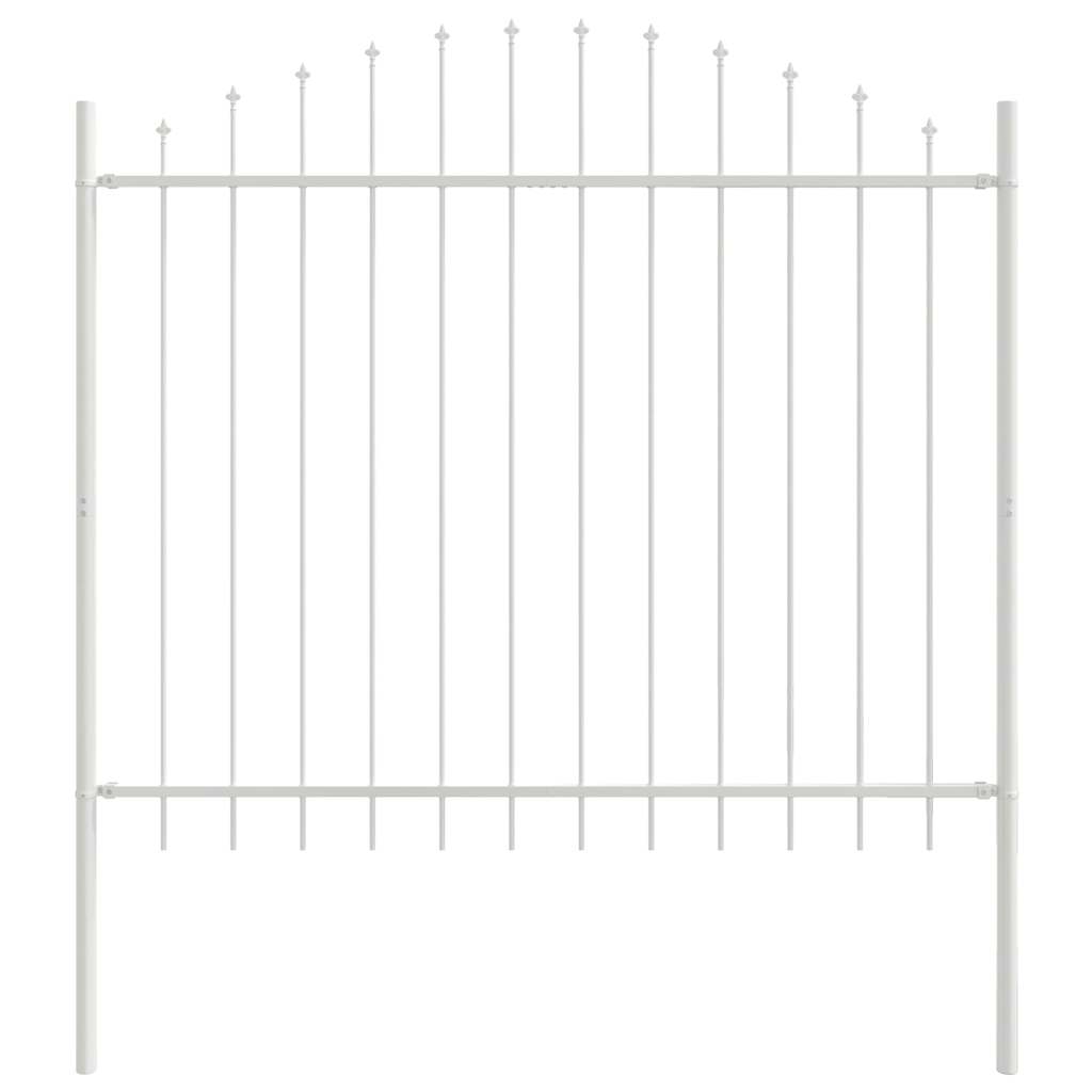 vidaXL Garden Fence WOERDEN 170 x 190 cm Powder-Coated Steel White 2
