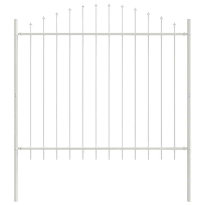 vidaXL Garden Fence WOERDEN 170 x 190 cm Powder-Coated Steel White 2