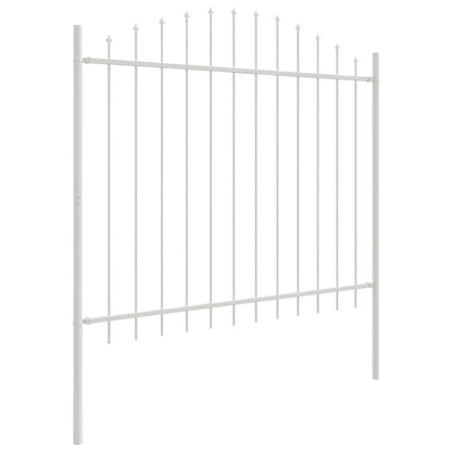 vidaXL Garden Fence WOERDEN 170 x 190 cm Powder-Coated Steel White 4