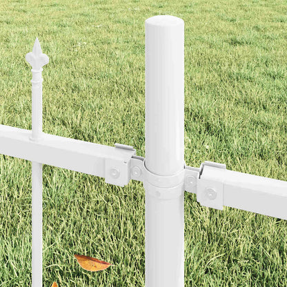 vidaXL Garden Fence WOERDEN 170 x 215 cm Powder-Coated Steel White 3