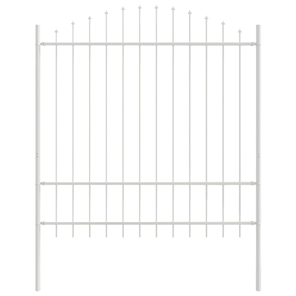 vidaXL Garden Fence WOERDEN 170 x 215 cm Powder-Coated Steel White 2