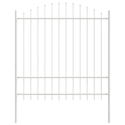 vidaXL Garden Fence WOERDEN 170 x 215 cm Powder-Coated Steel White 2