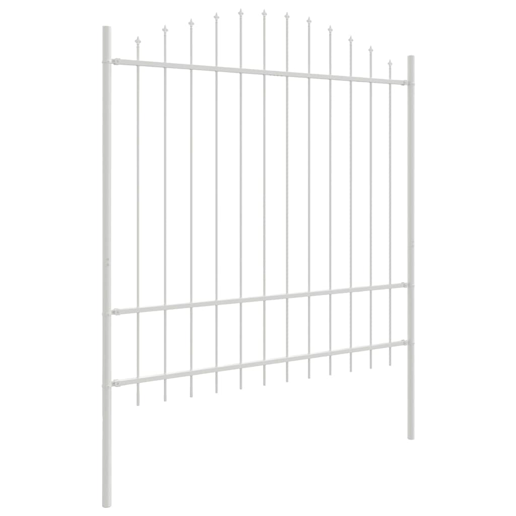 vidaXL Garden Fence WOERDEN 170 x 215 cm Powder-Coated Steel White 4