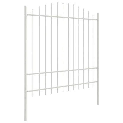 vidaXL Garden Fence WOERDEN 170 x 215 cm Powder-Coated Steel White 4
