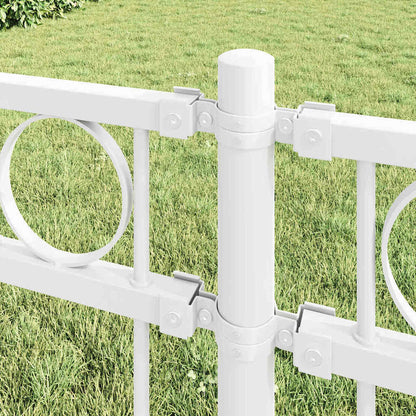 vidaXL Fence Element ASSEN 170 x 150 cm Steel White 3