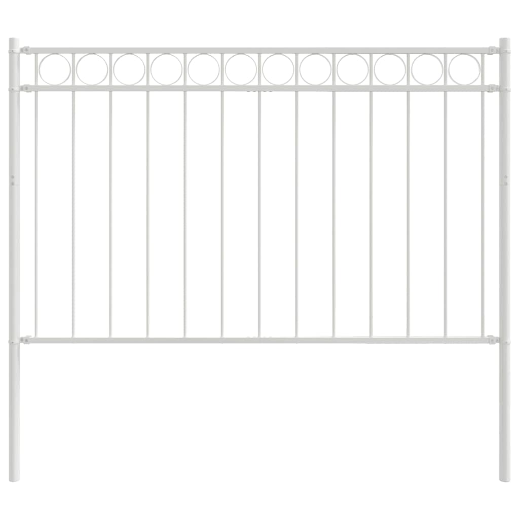vidaXL Fence Element ASSEN 170 x 150 cm Steel White 2