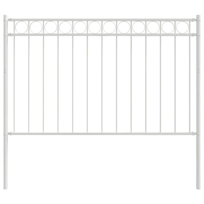 vidaXL Fence Element ASSEN 170 x 150 cm Steel White 2