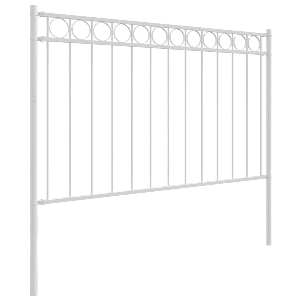 vidaXL Fence Element ASSEN 170 x 150 cm Steel White 4