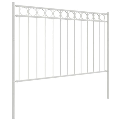 vidaXL Fence Element ASSEN 170 x 150 cm Steel White 4