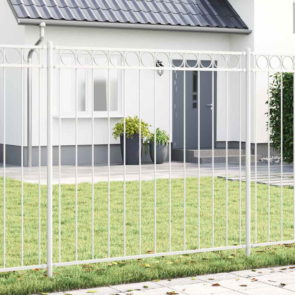 vidaXL Fence Element ASSEN 170 x 170 cm Steel White 1