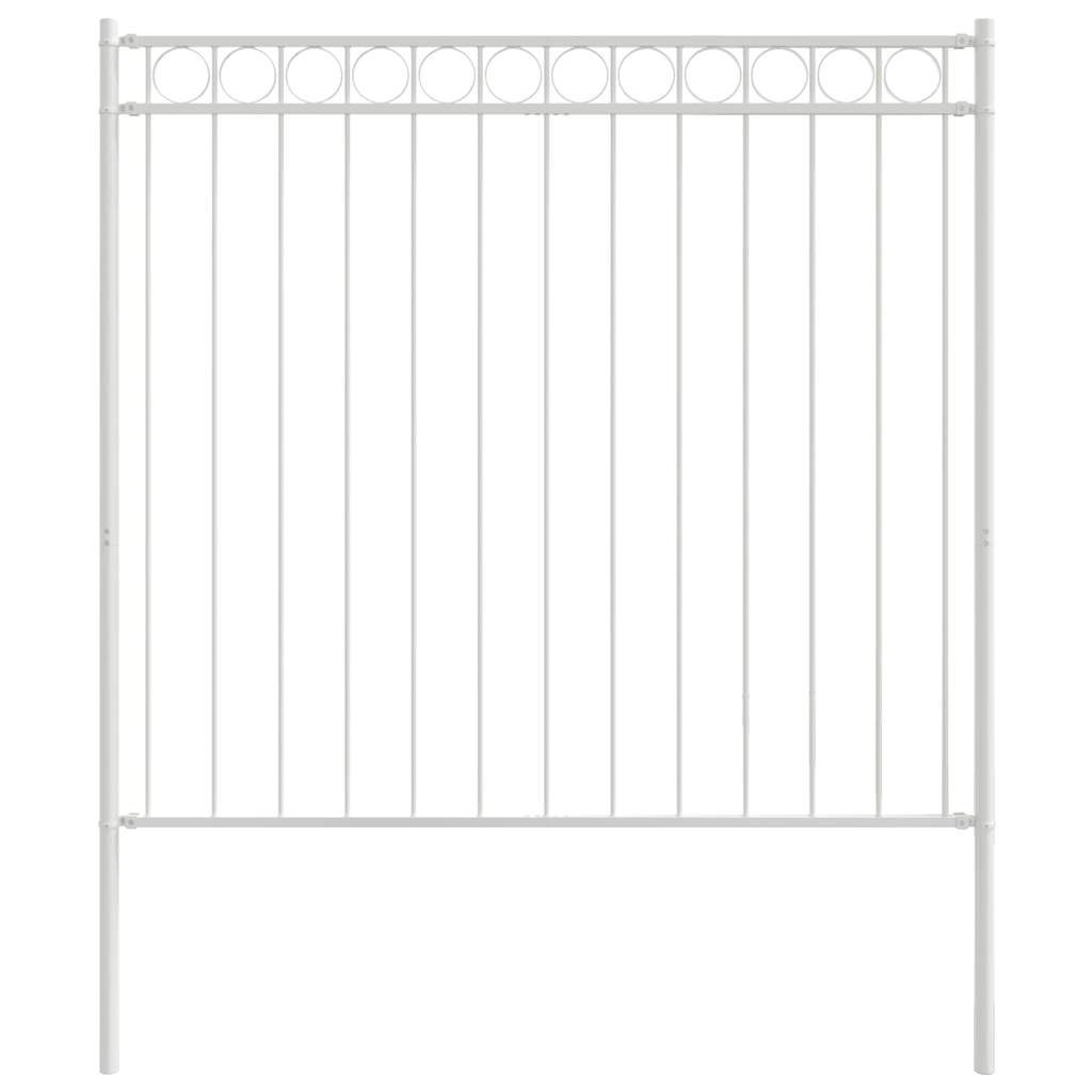 vidaXL Fence Element ASSEN 170 x 170 cm Steel White 2