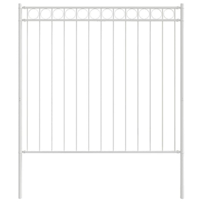 vidaXL Fence Element ASSEN 170 x 170 cm Steel White 2