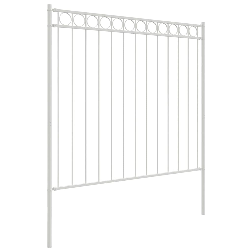 vidaXL Fence Element ASSEN 170 x 170 cm Steel White 4