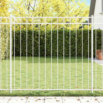 vidaXL Fence Element ASSEN 170 x 150 cm Steel White 1
